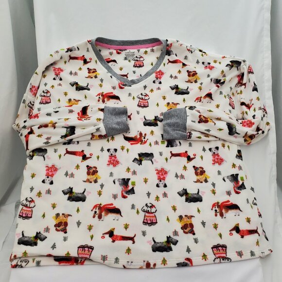 Cuddl Duds Cozy Fleece Holiday Dog Pajama Set | Long Sleeve Top & Joggers XL - Picture 3 of 9